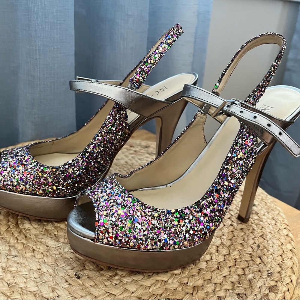 Glitter Multicolor Platform Heels - image 4